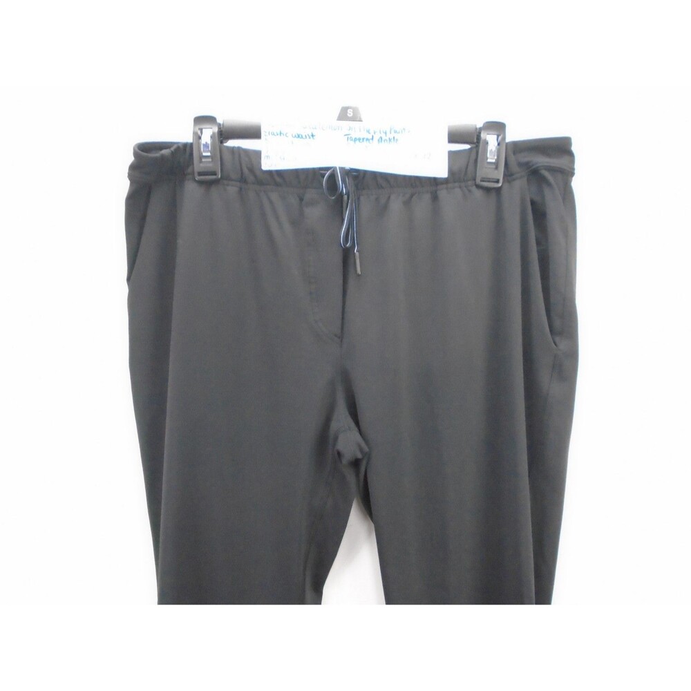 Lululemon Women Size 12 (32x28) Black On The Fly Woven Jogger Pants Multi-Pocket - Picture 2 of 6